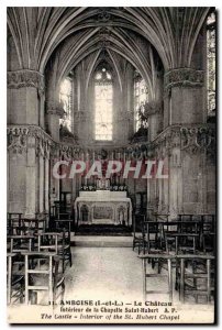 Postcard Old Amboise The Interior Castle Chapel of St. Hubert