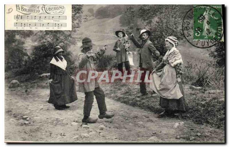 Old Postcard Folklore The Auvergne Bourree