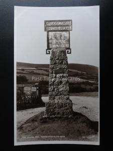 Devon WIDDECOMBE IN THE MOOR The Village Sign - Old RP Postcard by Scott HH13