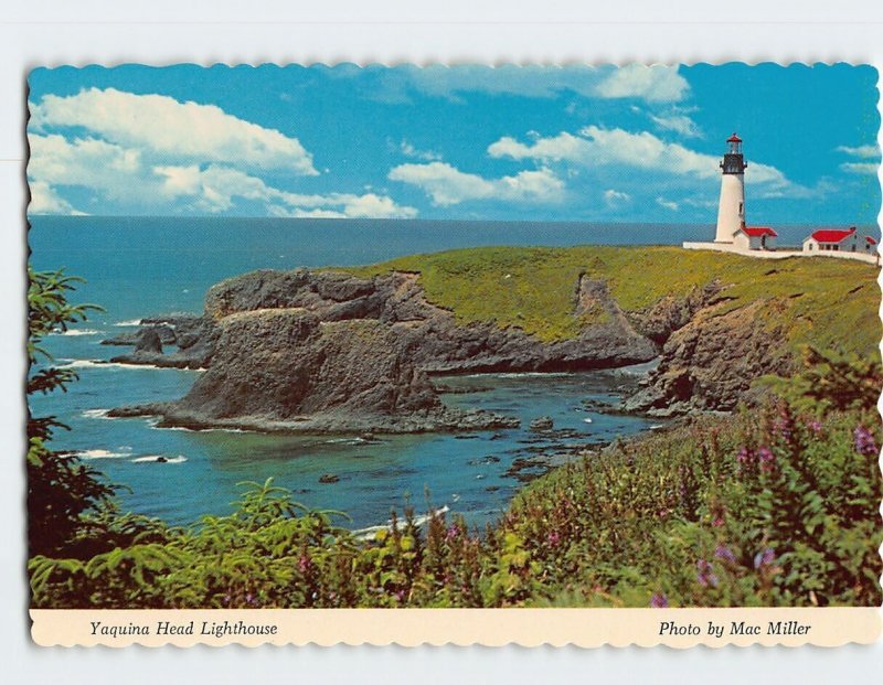 Postcard Yaquina Head Lighthouse Newport Oregon USA