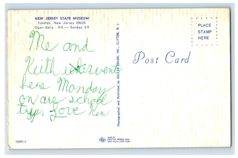 Vintage New Jersey State Museum Postcard P96
