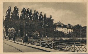Slovakia Piešťany Piestany Bridge of the Waag Vintage Postcard 07.56