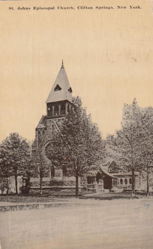 St. Johns Episcopal Church - Clifton Springs NY, New York - pm 1911 - DB