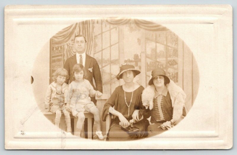 RPPC Chas, Melanie Lemaster Family~Grandma Ted (Theodora?) Claire & Herbert~1913 
