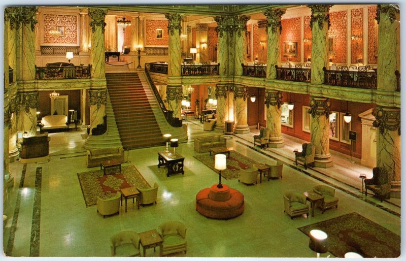 c1960s Richmond, VA Jefferson Hotel Interior Lobby European Work Chrome PC A332