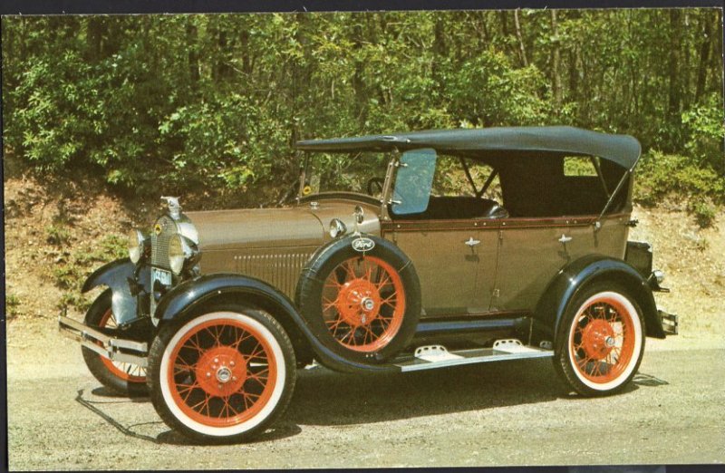 Classic Car Postcard 1929 FORD Model A Phaeton