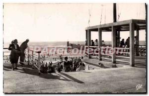 Postcard Old Capbreton The Beach View From I'Etablissement Be Taking Bath