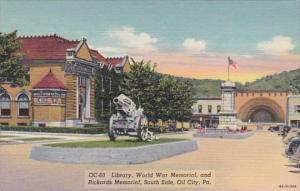 Pennsylvania Oil City Library World War Memorial & Rickards Memorial South Si...