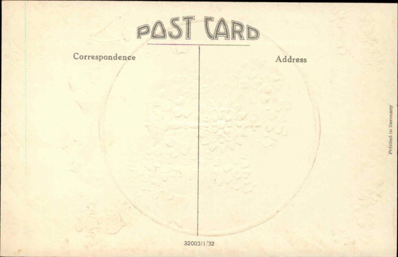 Ireland Eucharistic Congress Clovers Harp Flags c1932 Postcard