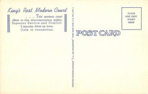 Greenville Mississippi Kings Rest Modern Court Linen Antique Postcard K20915