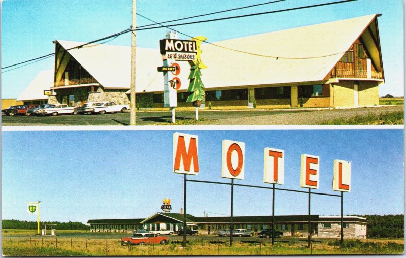 Canada Hotel Motel Le 4 Saisons Cte Drummond Quebec Vintage Postcard C215