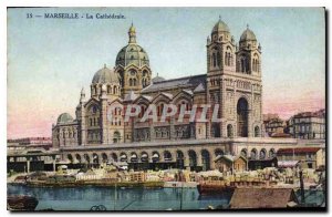 Old Postcard Marseille La Cathedrale