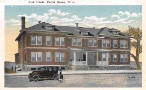 Club House Penns Grove New Jersey 1920c postcard