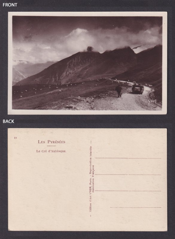 FRANCE, Postcard RPPC, Pau,Col d'Aubisque