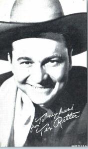 TEX RITTER  Famous Western Movie Star   c1950s  ARCADE CARD