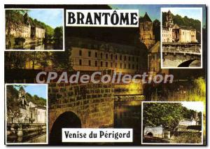 Postcard Modern BRANTOME abbey and bridge Sews