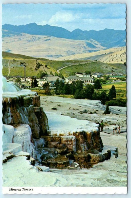 3 -4x6 Postcards YELLOWSTONE NATIONAL PARK ~ Minerva Terrace & Geysers c1970s