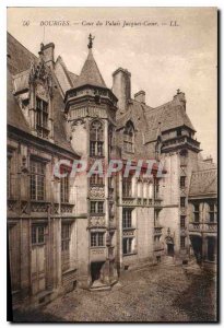 Old Postcard Bourges Court Palace Jacques Coeur