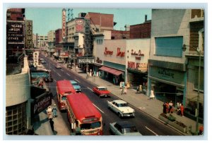 c1960s Looking North on Granby Street, Norfolk Virginia VA Postcard