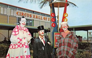 Circus Hall of Fame CLOWNS Sarasota, Florida Bob-O Coco c1960s Vintage Postcard