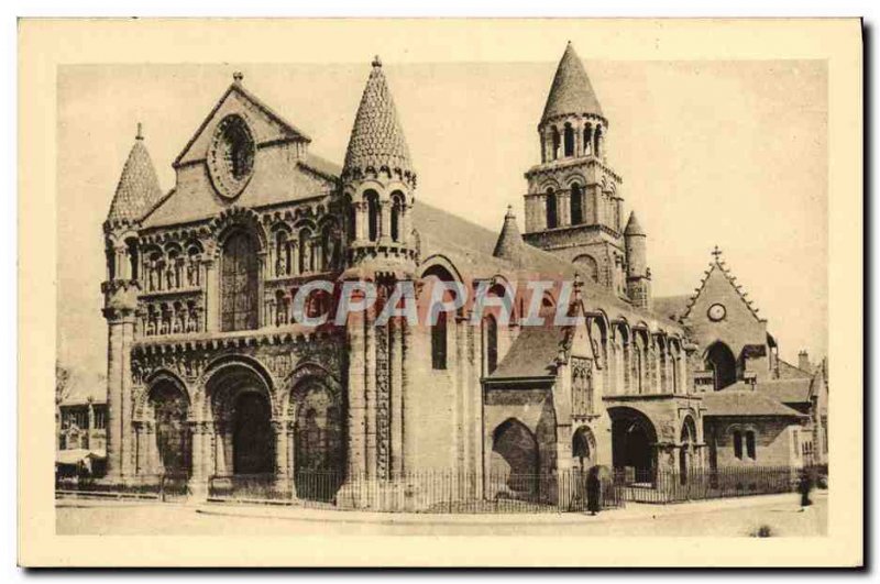 Old Postcard Poitiers Church of Our Lady the Great