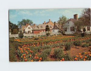 Postcard Prentis House Garden Williamsburg Virginia USA