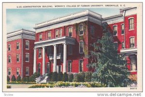 Administration Building, Woman's College Of Furman University, Greenville, So...