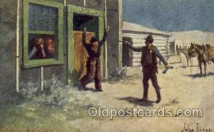 Artist John Innes, Western, Cowboy, Indian,Artist Signed Postcard