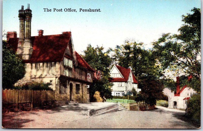 England, The Post Office Penshurst Park Place Building Grounds Landmark Postcard