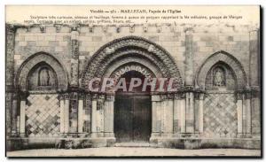 Old Postcard Maillezais Facade of L & # 39Eglise