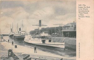 Newport News Virginia  Largest Dry Dock in The World Undivided Back PC U1746