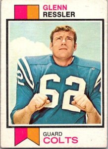 1973 Topps Football Card Glenn Ressler Baltimore Colts sk2444