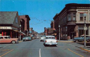 Fifth Street Cars Drug Store Calumet Michigan 1959c postcard