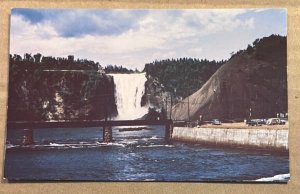 VINTAGE UNUSED POSTCARD - MONTMORENCY FALLS, QUEBEC, CANADA