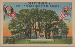 Postcard Gettysburg PA Nation's Greatest Shrine High Water Mark