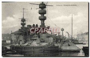 Old Postcard Boat War Breastplate Charles Martel
