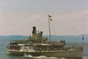 Switzerland PS Stadt Zurich 1909 Swiss Paddle Steamer Ship Lake Zurich Postcard