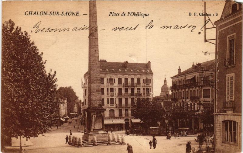 CPA CHALON-sur-SAONE - Place de l'Obelisque (637878)
