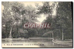 Old Postcard Bois de Vincennes Lake St. Mande