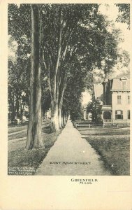 C-1905 Greenfield Massachusets East Main Street Forbes Postcard 21-13451