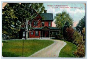1909 Home Of Homer Green Author And Lawyer Honesdale Pennsylvania PA Postcard