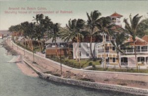 Panama Colon Beach Scene Showing House Of Superintendent Of The Railroad