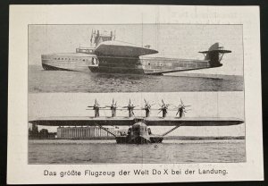 Mint Real Picture Postcard Dornier DOX Giant Seaplane Landing View