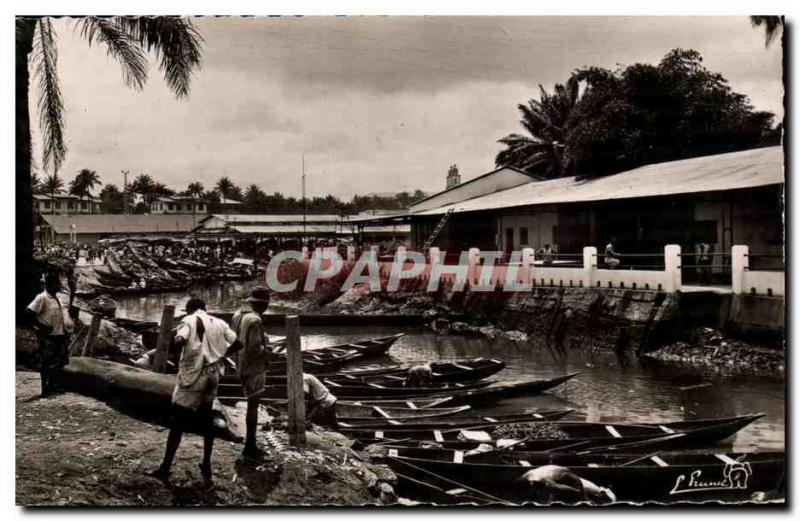 Old Postcard Douala The Besseke and walking Cameroon