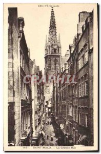 Old Postcard Saint Malo La Rue garnde