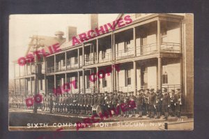 New Rochelle NEW YORK RPPC 1915 FORT SLOCUM U.S. Army 6TH Company BAND Military