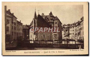Old Postcard Haute Savoie Quai De I & # 39lle in Annecy