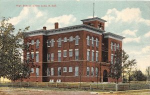 J16/ Devils Lake North Dakota Postcard c1910 High School Building 218