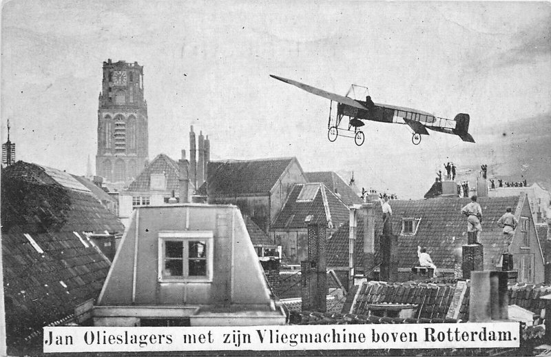 Postcard C-1910 Early Aviation aircraft Rotterdam Holland undivided TR24-1346