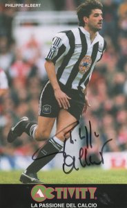 Philippe Albert Newcastle Football Club FC Large Hand Signed Photo